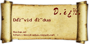 Dávid Édua névjegykártya